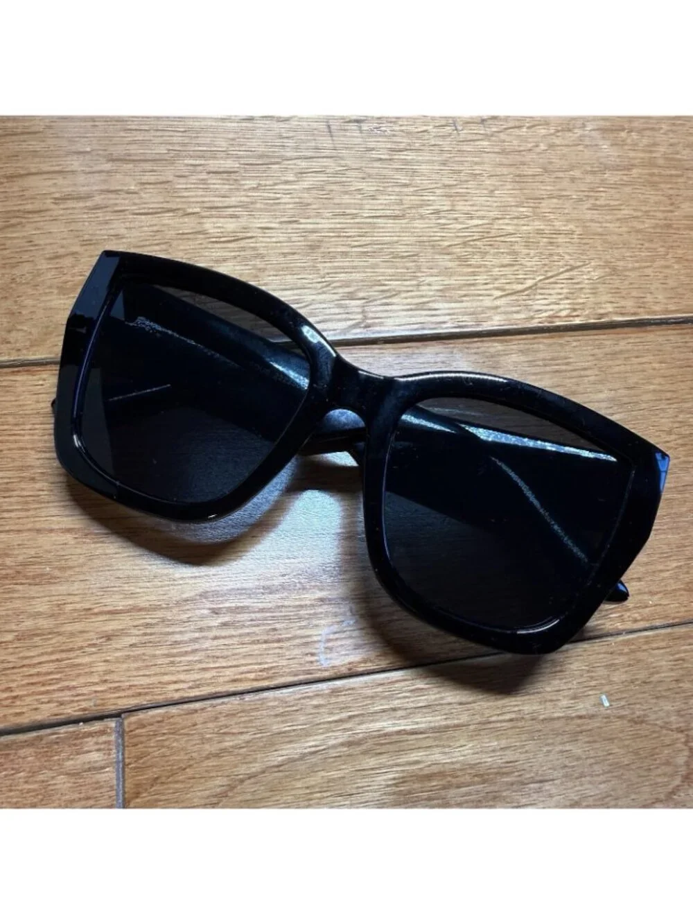 AIRE Oversized Black Square Sunglasses Thick Frame Minimal Chic Designer